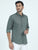 MEN'S GREEN PRINT SLIM FIT SHIRT