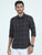 MEN'S DK.GREY CHECKED SLIM FIT SHIRT