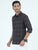 MEN'S DK.GREY CHECKED SLIM FIT SHIRT