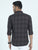 MEN'S DK.GREY CHECKED SLIM FIT SHIRT