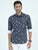 MEN'S DK.NAVY PRINT SLIM FIT SHIRT