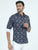 MEN'S DK.NAVY PRINT SLIM FIT SHIRT