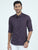 MEN'S PURPLE PRINT SLIM FIT SHIRT