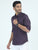 MEN'S PURPLE PRINT SLIM FIT SHIRT