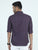 MEN'S PURPLE PRINT SLIM FIT SHIRT