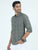 MEN'S GREEN PRINT SLIM FIT SHIRT