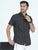 MEN'S BLACK PRINT SLIM FIT SHIRT