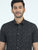 MEN'S BLACK PRINT SLIM FIT SHIRT