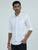 MEN'S WHITE PRINT SLIM FIT SHIRT