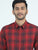 MEN'S RED CHECKS SLIM FIT SHIRT