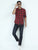 MEN'S RED CHECKS SLIM FIT SHIRT