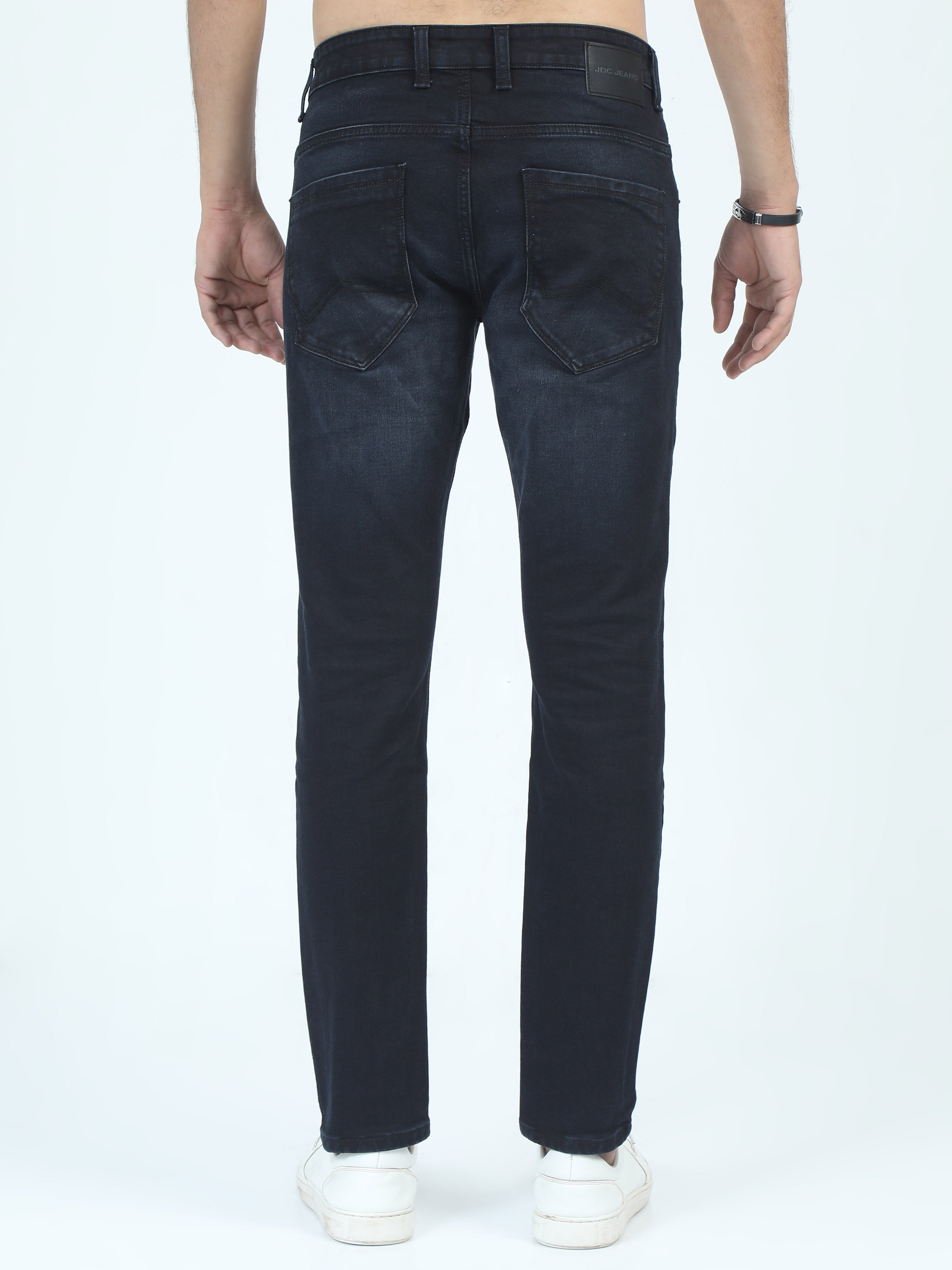 MEN'S NAVY SOLID SLIM FIT JEANS