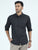 MEN'S BLACK PRINT SLIM FIT SHIRT