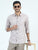 MEN'S WHITE PRINT SLIM FIT SHIRT