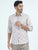 MEN'S WHITE PRINT SLIM FIT SHIRT