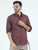 MEN'S MAROON PRINT SLIM FIT SHIRT