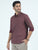 MEN'S MAROON PRINT SLIM FIT SHIRT