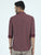 MEN'S MAROON PRINT SLIM FIT SHIRT