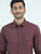 MEN'S MAROON PRINT SLIM FIT SHIRT