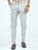 MEN'S GREENISH GREY PRINT SLIM FIT TROUSER