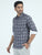 MEN'S BLACK PRINT SLIM FIT SHIRT