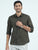 MEN'S BROWN SOLID SLIM FIT SHIRT