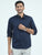 MEN'S NAVY SOLID SLIM FIT SHIRT