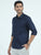 MEN'S NAVY SOLID SLIM FIT SHIRT