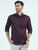 MEN'S PURPLE SOLID SLIM FIT SHIRT