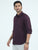 MEN'S PURPLE SOLID SLIM FIT SHIRT