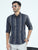 MEN'S NAVY STRIPES SLIM FIT SHIRT