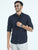 MEN'S NAVY PRINT SLIM FIT SHIRT