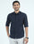 MEN'S NAVY PRINT SLIM FIT SHIRT