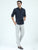 MEN'S NAVY PRINT SLIM FIT SHIRT