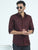 MEN'S MAROON PRINT SLIM FIT SHIRT