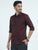 MEN'S MAROON PRINT SLIM FIT SHIRT