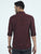 MEN'S MAROON PRINT SLIM FIT SHIRT