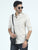 MEN'S BEIGE PRINT SLIM FIT SHIRT