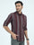 MEN'S MAROON STRIPES SLIM FIT SHIRT