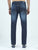 MEN'S BLUE SOLID SLIM FIT JEANS