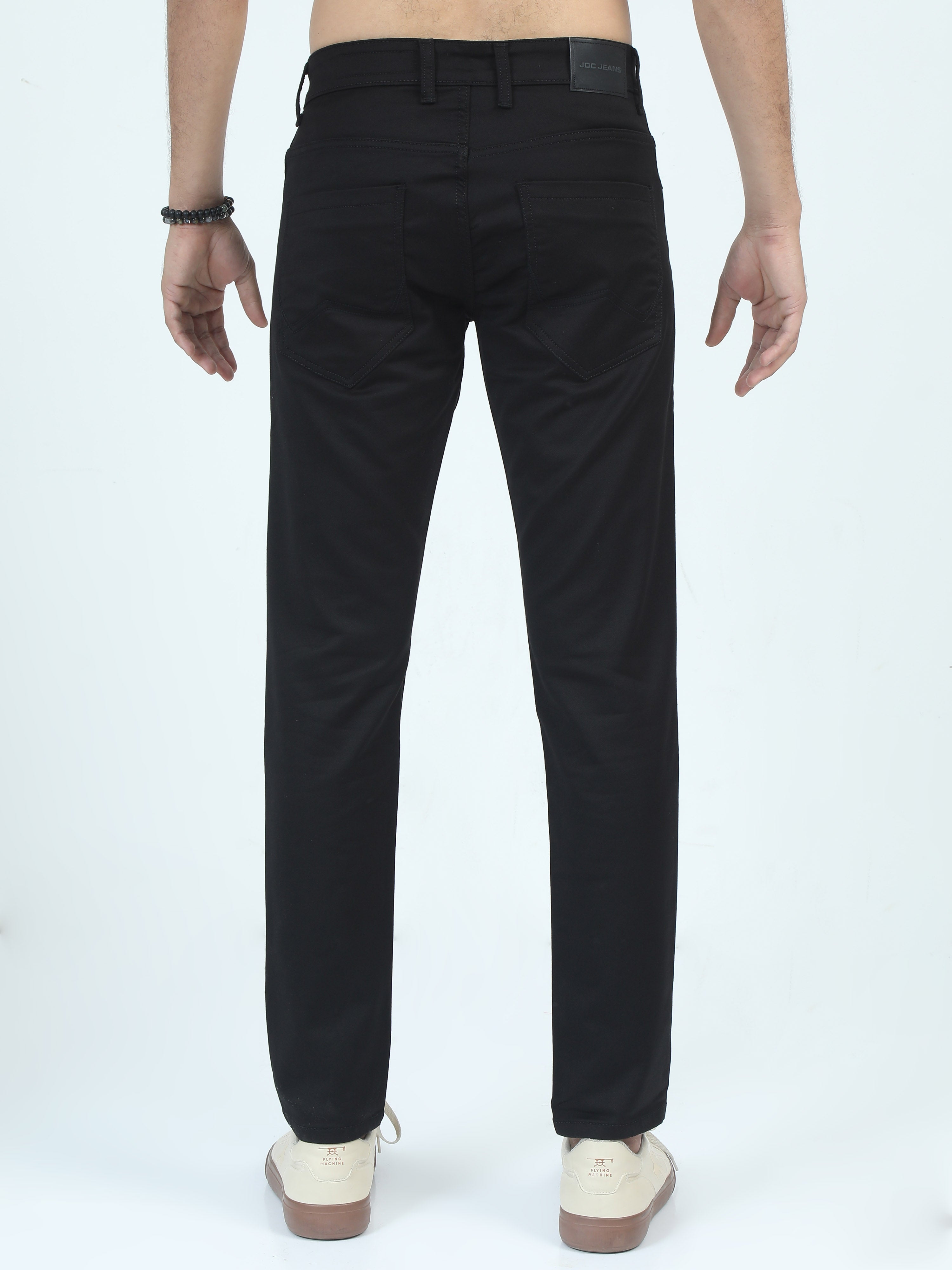 MEN'S DK.BLACK SOLID SLIM FIT JEANS