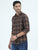 MEN'S DK.BROWN CHECKS SLIM FIT SHIRT