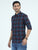 MEN'S MAROON CHECKS SLIM FIT SHIRT