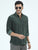 MEN'S GREEN STRIPES SLIM FIT SHIRT