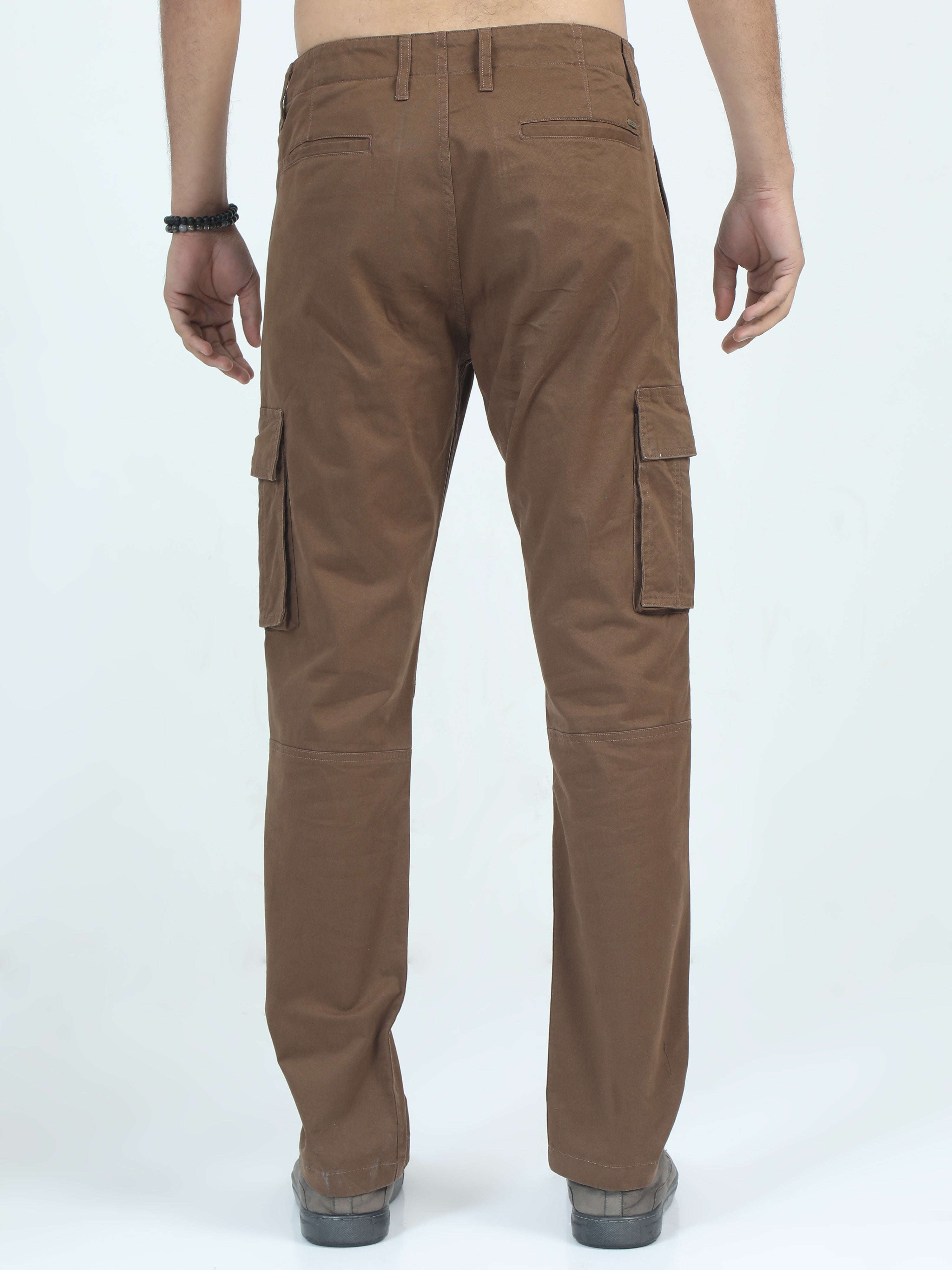 MEN'S COFFEE SOLID REGULAR FIT CARGO