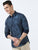 MEN'S BLUE PRINT SLIM FIT SHIRT