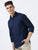 MEN'S NAVY-SOLID SLIM FIT SHIRT