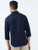 MEN'S NAVY-SOLID SLIM FIT SHIRT