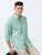 MEN'S GREEN PRINTED  SLIM FIT SHIRT