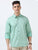 MEN'S GREEN PRINTED  SLIM FIT SHIRT